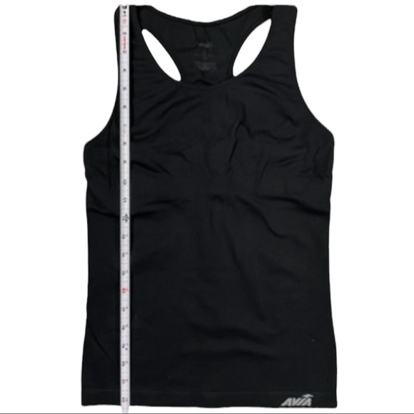 4/$32 Avia black athletic tank top built in bra thick material see measurements - Picture 8 of 8